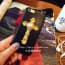 Leather Like Metal Cross Thin Case for iPhone 5 5s