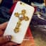 Leather Like Metal Cross Thin Case for iPhone 5 5s