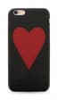 IPHORIA Pink Heart Patch Leather Case for iPhone 6 6s Black