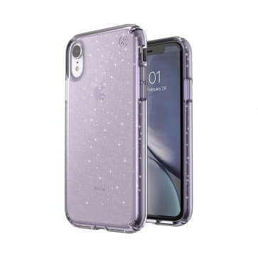Speck Presidio Clear + Glitter iPhone XR Purple
