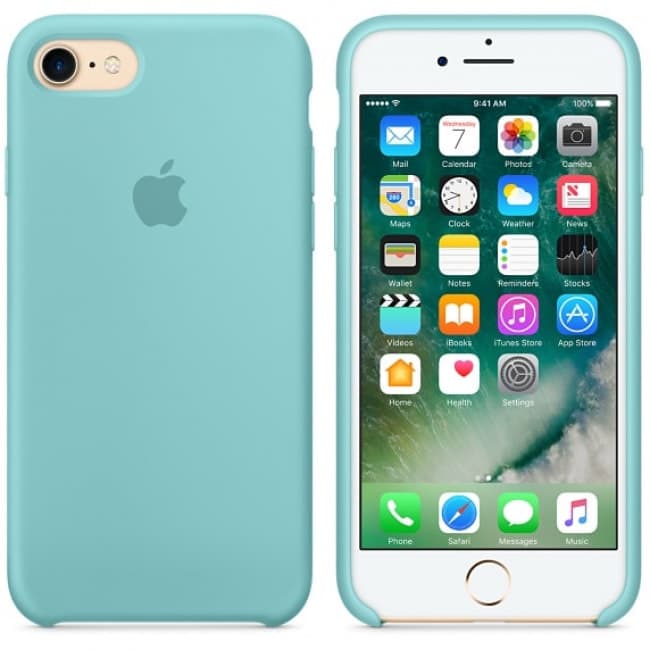 Silicone Case For Apple Iphone 7 Plus Sea Blue Boxycase