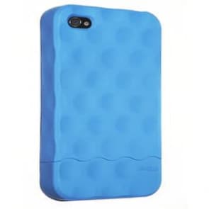 Funda Deslizador Azul Burbuja Tacto Suave Caramelo Duro Para El iPhone 4